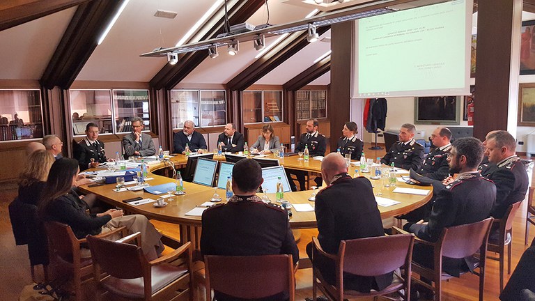L'incontro tra vertici del Comando provinciale dei Carabinieri e la Giunta camerale