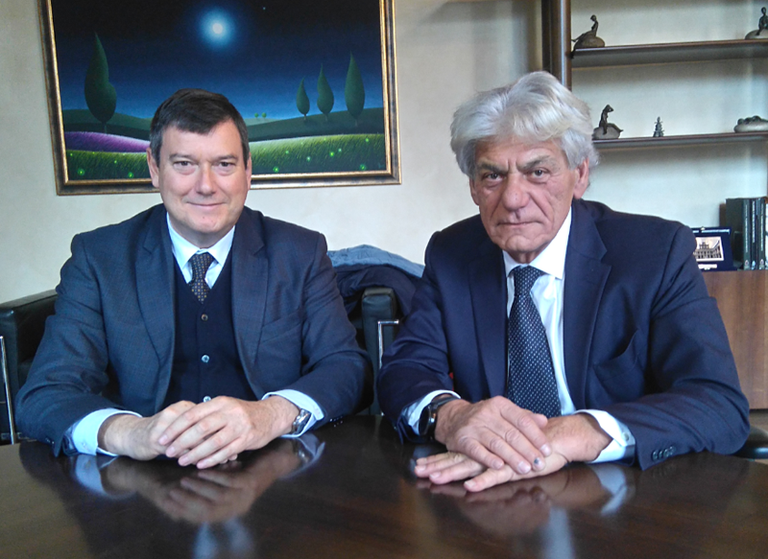 Questore Filippo Santarelli e Vice Presidente CCIAA Modena Gian Carlo Cerchiari