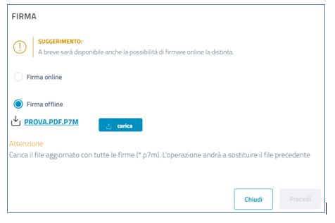 Messaggio Firma online DIRE