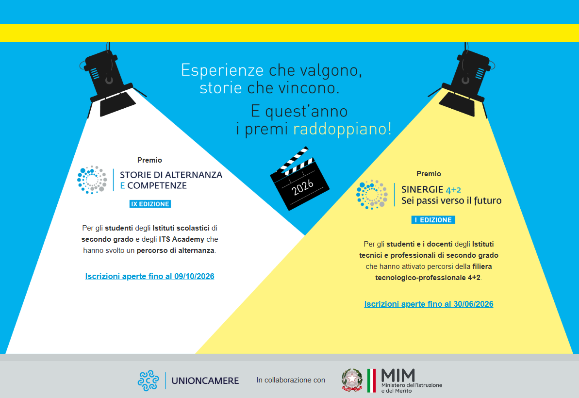 Premio delle Camere di Commercio "Storie di alternanza e competenze" - Edizione 2026