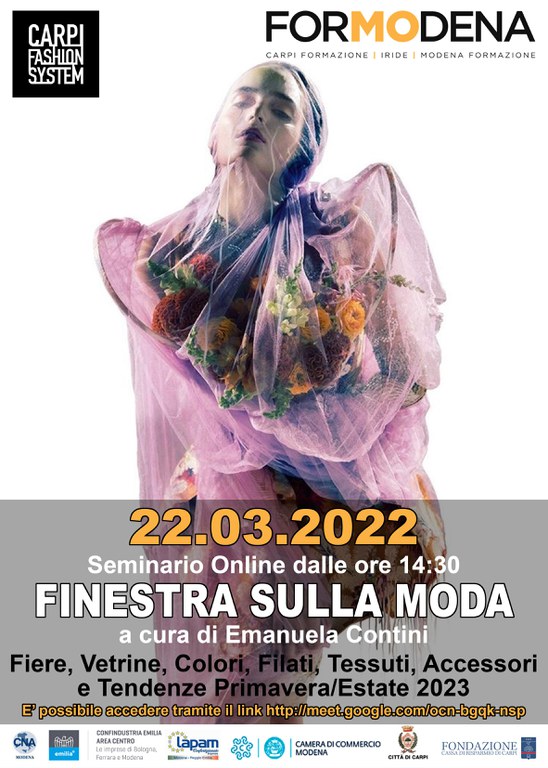 Locandina "Finestra sulla moda" 22 marzo 2022