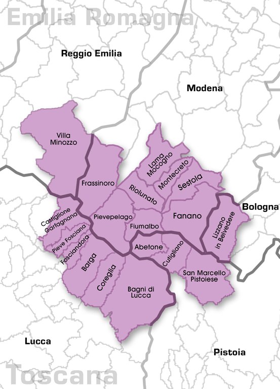 Zona di produzione Mirtillo nero dell'Appennino modenese