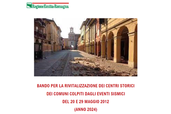 Rivitalizzazione Centri storici colpiti dal sisma 2012
