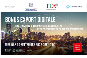 Webinar "Bonus per l'Export Digitale"