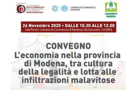Convegno "L'economia nella provincia di Modena, tra cultura della legalità e lotta alle infiltrazioni malavitose"