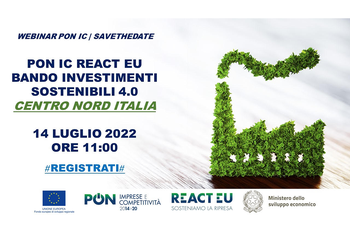 PON IC-REACT EU - Bando Investimenti Sostenibili 4.0
