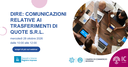 DIRE: Comunicazioni relative ai trasferimenti quote di S.r.l.