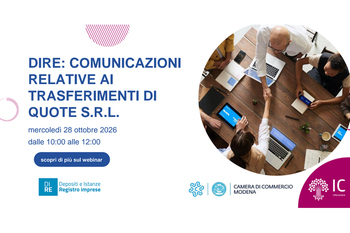 DIRE: Comunicazioni relative ai trasferimenti quote di S.r.l.
