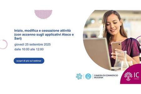 Inizio, modifica e cessazione attività (con accenno sugli applicativi Ateco e Sari)