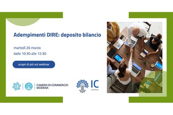 Webinar gratuito su adempimenti con DIRE: deposito bilancio