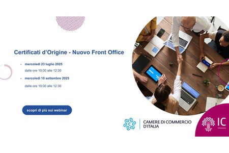 Certificati d'Origine - Nuovo Front Office